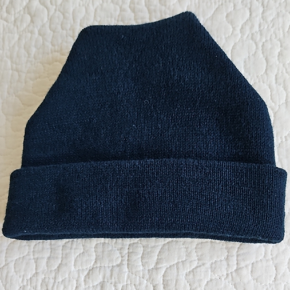 Vintage Wigwam Cuffed Blue Knit Beanie Cap